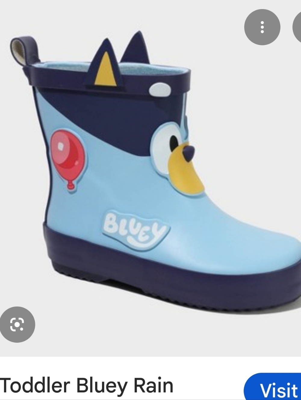 Kids Bluey Cartoon Character Rain Boots